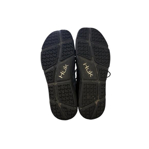 Huk Men's Outrigger Fishing Tennis Shoes With Drains Black Gray Grey Size 8 - Picture 7 of 8